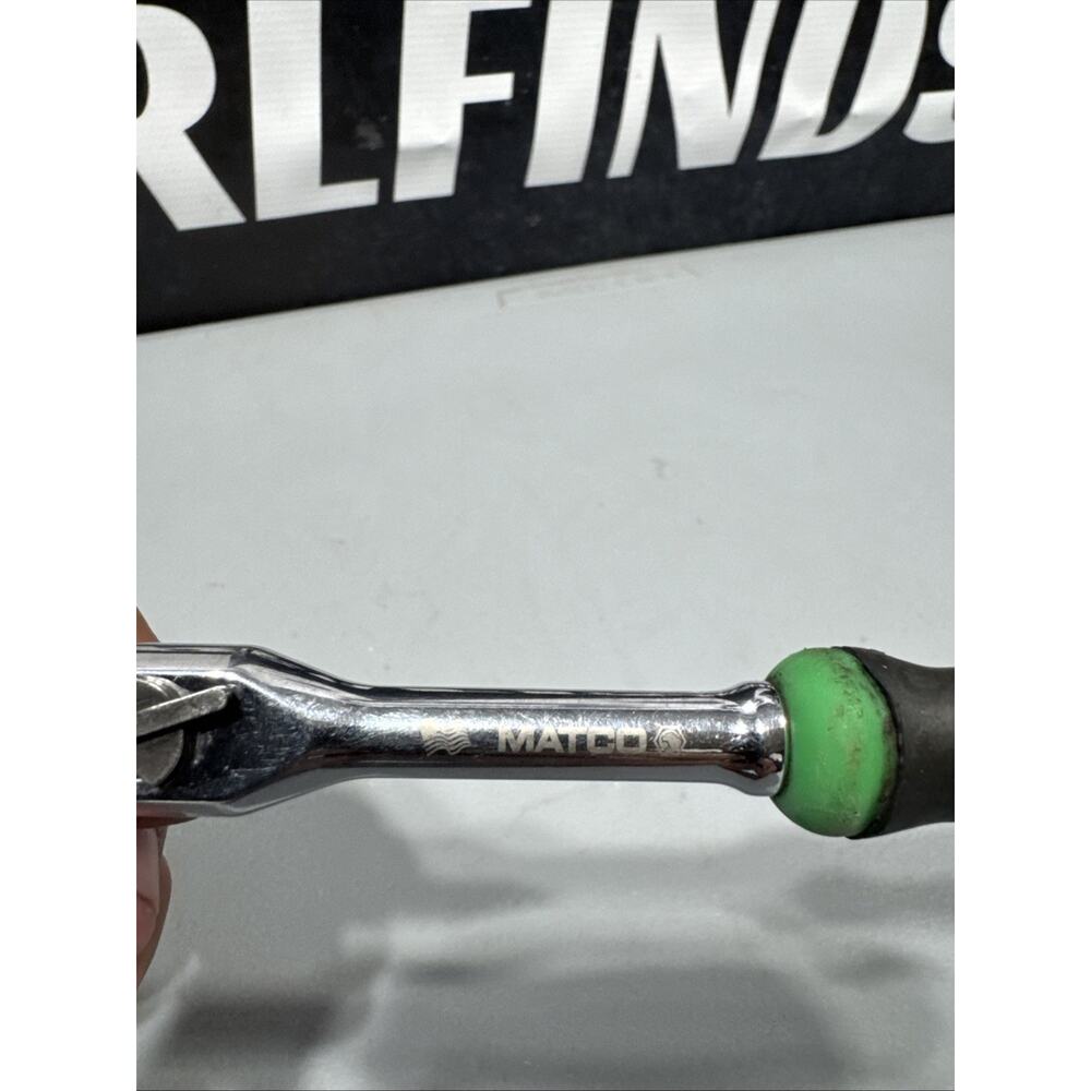 NEW! Matco Tools AFR68LFG 1/4” Locking Flex Head Ratchet Green - Picture 4 of 7